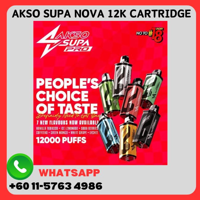 Akso Supa Nova Cartridge 12k - Vape Singapore SG Vape